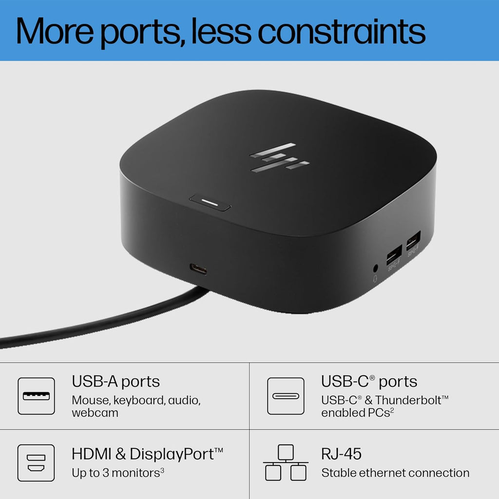 USB-C Dock G5-11-In-1 Adapter for Both USB-C and Thunderbolt-Enabled Laptops, Pcs, & Notebooks - Single Cable for Charging, Networking, or Data Transfers - Great for Secure & Remote Management