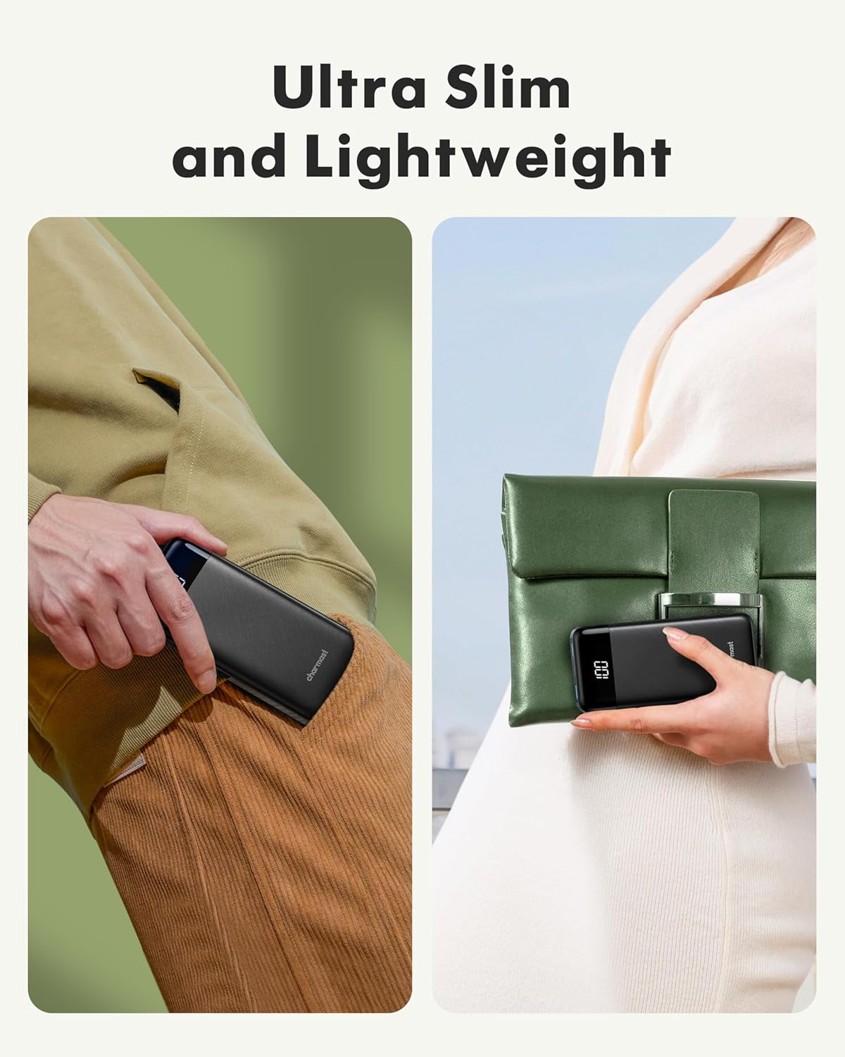 Portable Charger with Built in Cables, Power Bank with Cords Wires, Slim 10000Mah Travel Battery Pack 6 Outputs 3 Inputs 3A Fast Charging for Samsung Google Pixel LG Moto Iphone Ipad