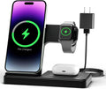 Wireless Charger Iphone Charging Station: 3 in 1 Charger Stand Multiple Devices for Apple - Iphone 17 16E 16 15 14 Pro Max 13 12 11 - Watch 11 10 9 8 7 6 5 4 3 2 SE and Ultra Series - Airpods 4 3 Pro